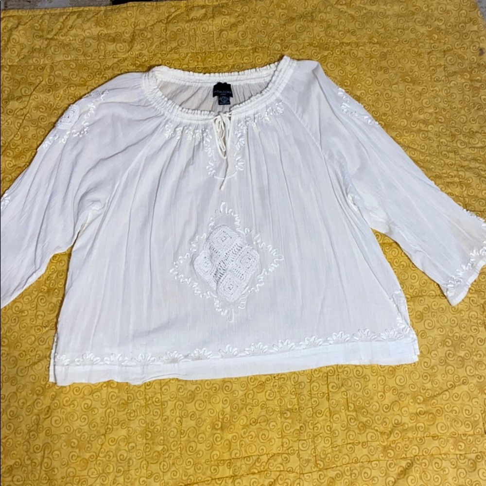 Boho chic tie front blouse PLUS SIZE